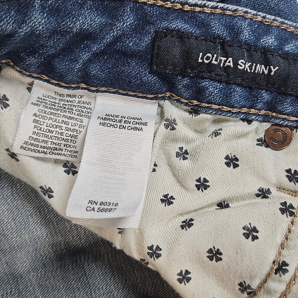 Lucky Brand Lolita Skinny Jeans Womens 8/29 Ankle Cheville Mid Rise Stretch Blue - Picture 7 of 13